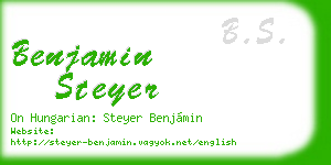 benjamin steyer business card